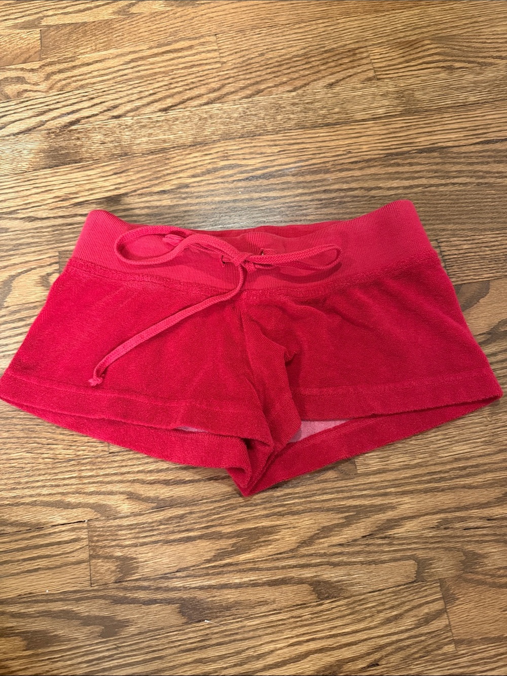 Hard Tail Junior Girls Red Terry Knit Lounge Shorts Size Small